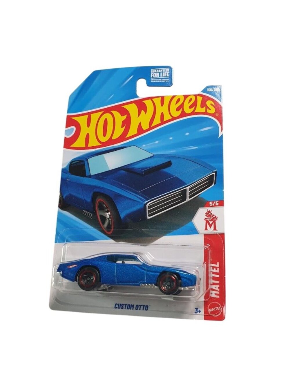 Hot Wheels Custom Otto Blue Red Rim Diecast Model 156 250 Mattel Collectible